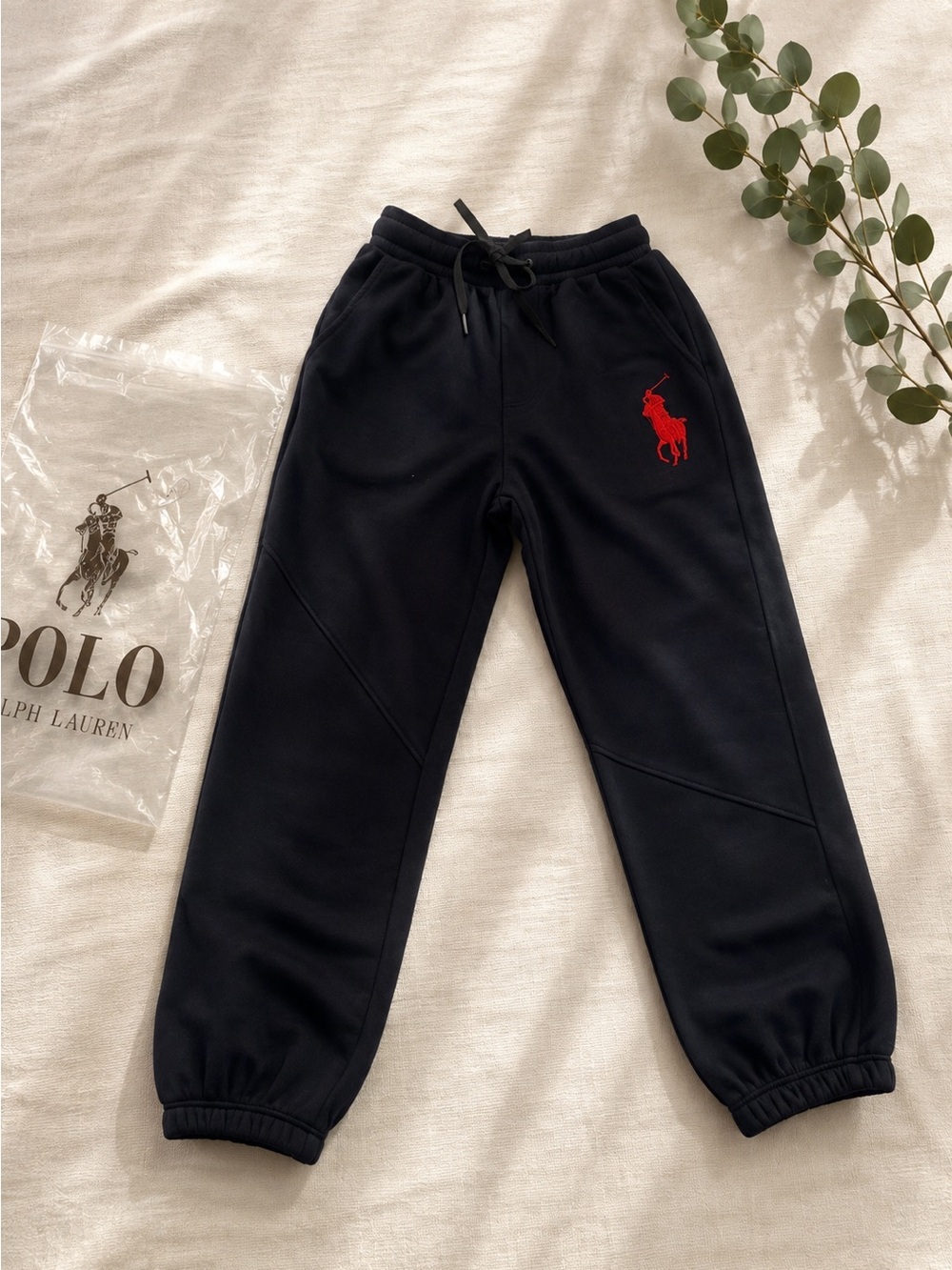 Polo by Ralph Lauren Navy Joggers with Red Pony - Picture 1 of 4